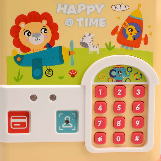 Kids Money-Safe with Password Lock – “Happy Time” Electronic Piggy Bank