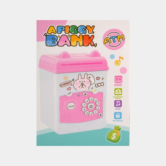 Money Safe Electric Lock Kids ATM Machine