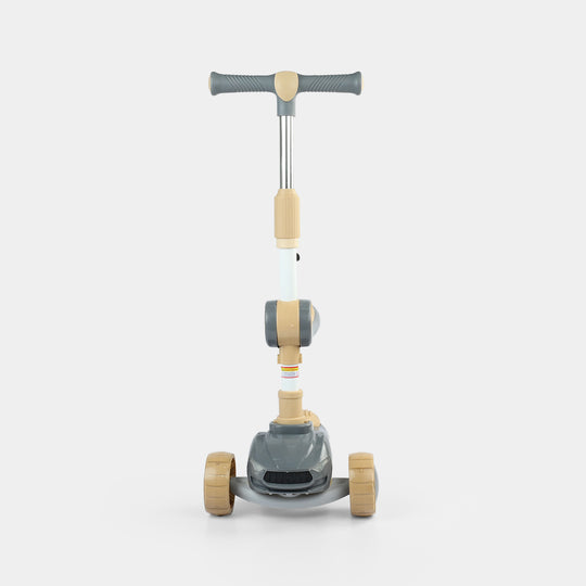 Kids' 3-Wheel Scooty with Lights & Sound | ARJ-758 Grey