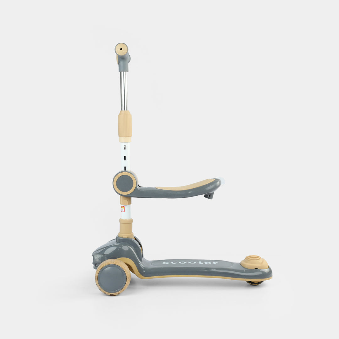 Kids' 3-Wheel Scooty with Lights & Sound | ARJ-758 Grey