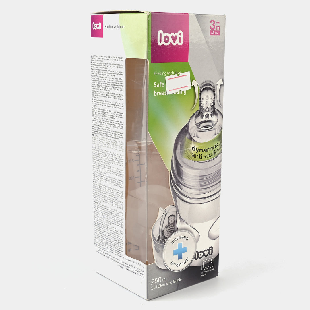 LOVI Self Sterilizing Bottle | 250ML | 3M+