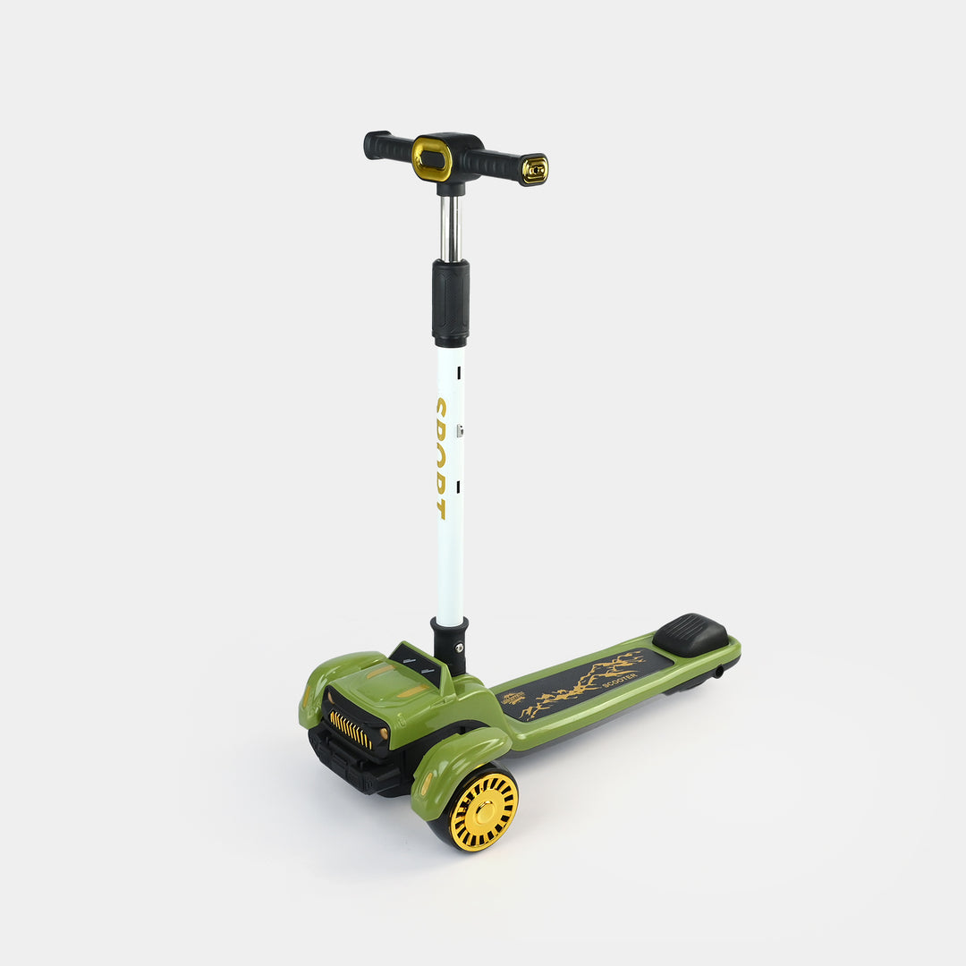Kids' 3-Wheel Scooty with Lights & Sound | 618A Green