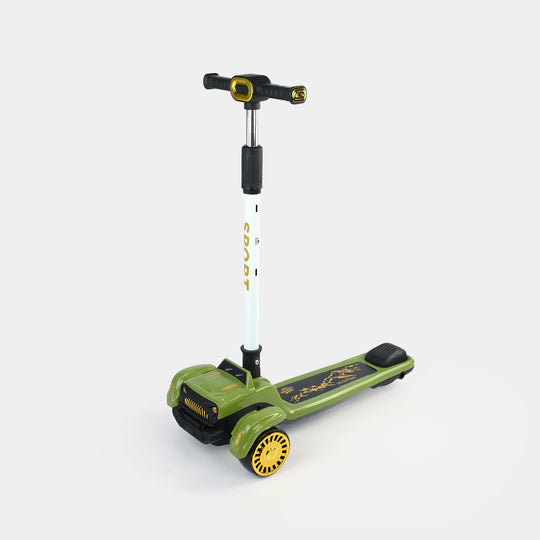 Kids' 3-Wheel Scooty with Lights & Sound | 618A Green