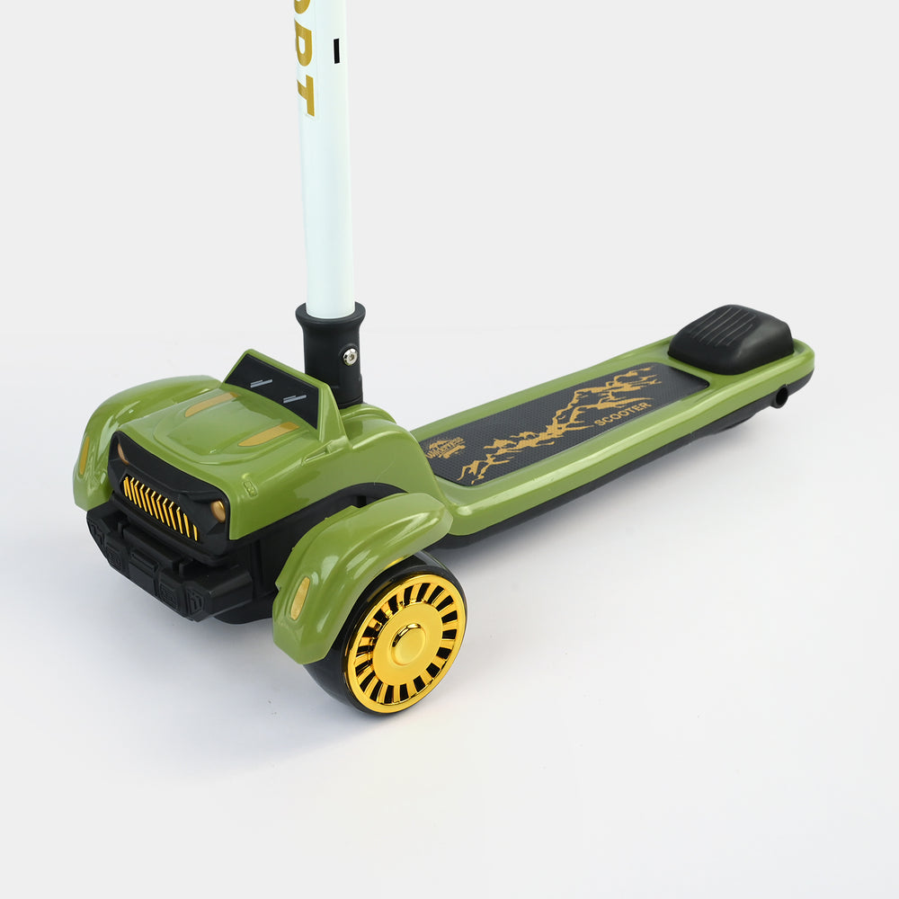 Kids' 3-Wheel Scooty with Lights & Sound | 618A Green