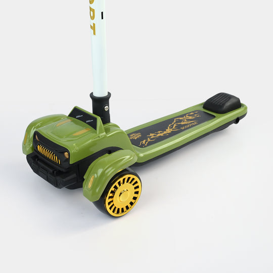 Kids' 3-Wheel Scooty with Lights & Sound | 618A Green