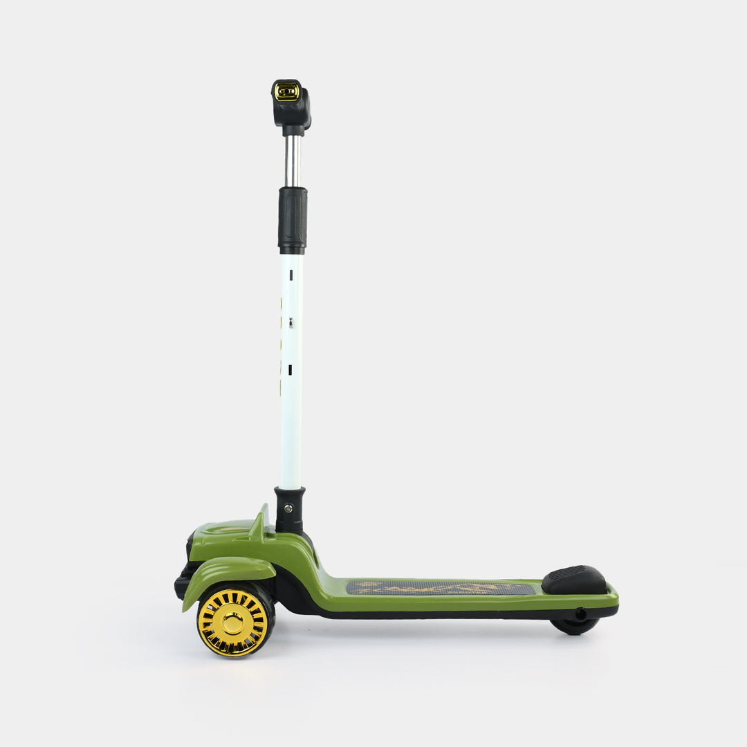 Kids' 3-Wheel Scooty with Lights & Sound | 618A Green