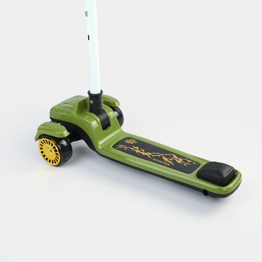 Kids' 3-Wheel Scooty with Lights & Sound | 618A Green