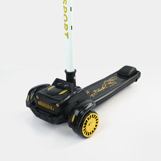 Kids' 3-Wheel Scooty with Lights & Sound | 618A Black