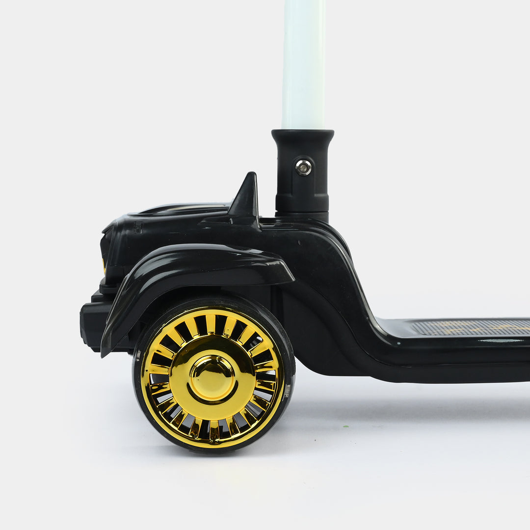 Kids' 3-Wheel Scooty with Lights & Sound | 618A Black