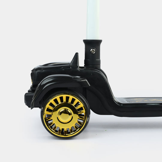 Kids' 3-Wheel Scooty with Lights & Sound | 618A Black