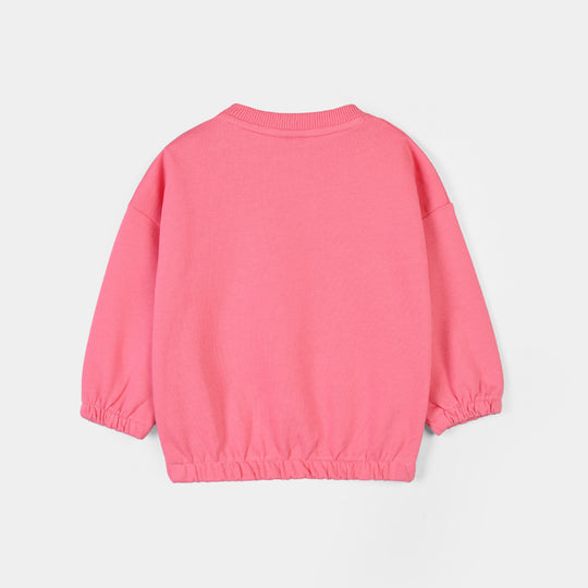 Infant Girls Cotton Terry Sweatshirt Happy Moments