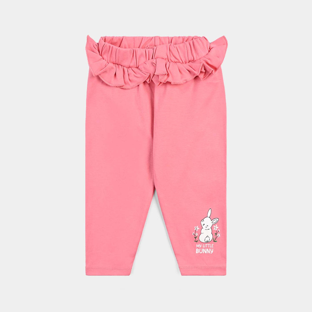 Infant Girls Cotton Interlock Pyjama 3PC Set Bunny