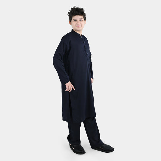 Boys Poly Viscose 2 Piece Suit (Khas Navy)