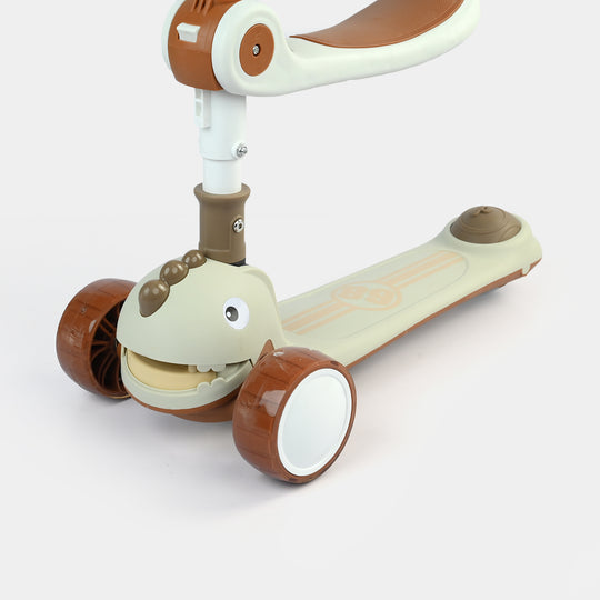 Kids' 3-Wheel Scooty with Lights & Sound | 613 Brown