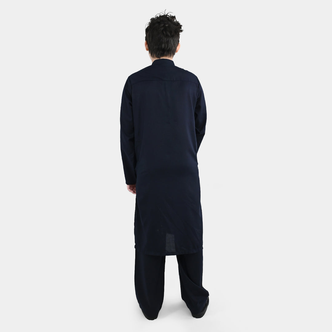 Boys Poly Viscose 2 Piece Suit (Khas Navy)