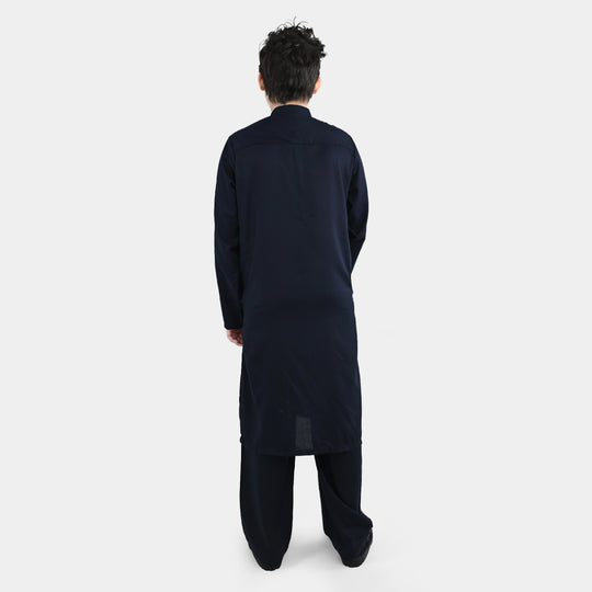 Boys Poly Viscose 2 Piece Suit (Khas Navy)