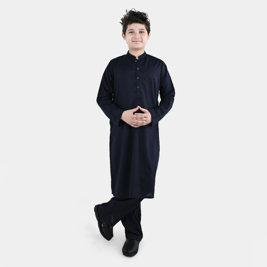 Boys Poly Viscose 2 Piece Suit (Khas Navy)