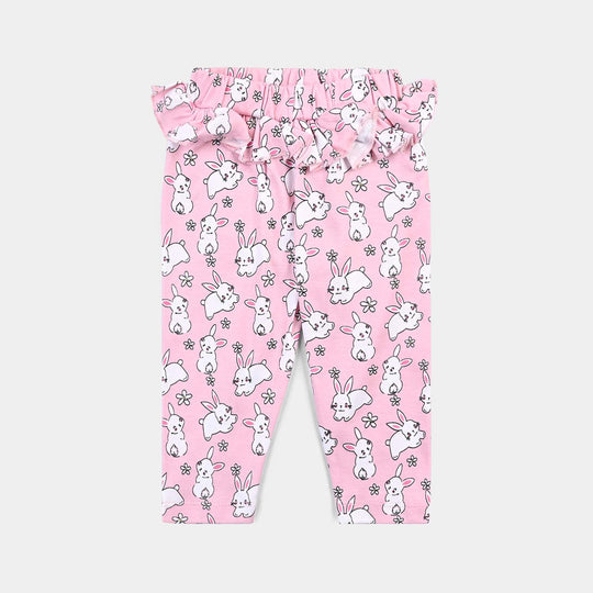 Infant Girls Cotton Interlock Pyjama 3PC Set Bunny