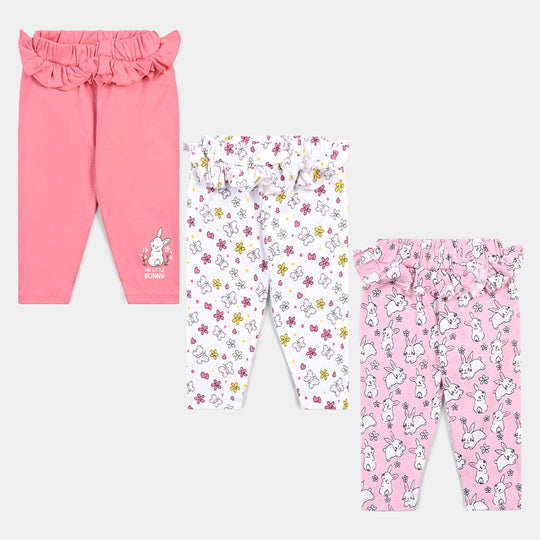 Infant Girls Cotton Interlock Pyjama 3PC Set Bunny