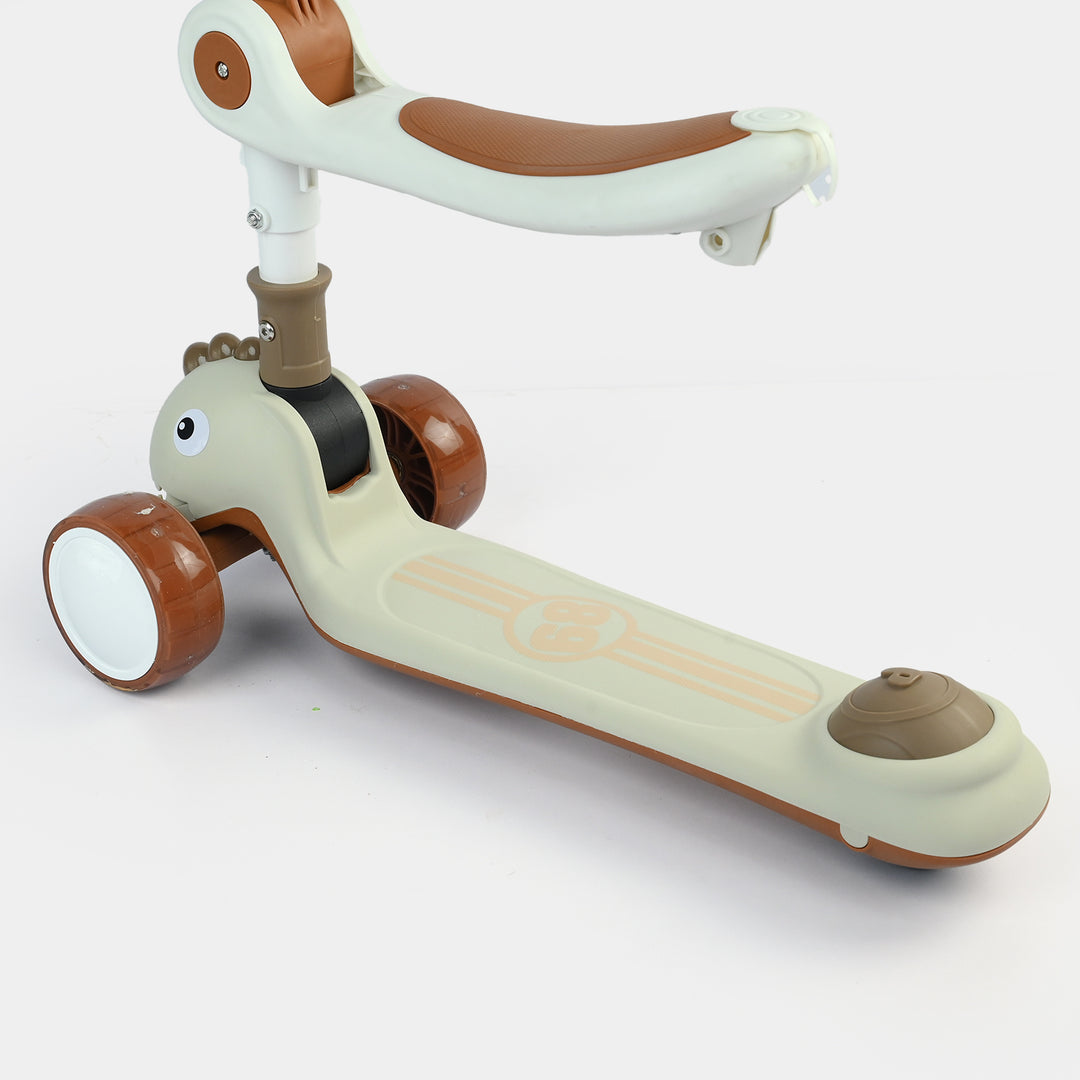 Kids' 3-Wheel Scooty with Lights & Sound | 613 Brown