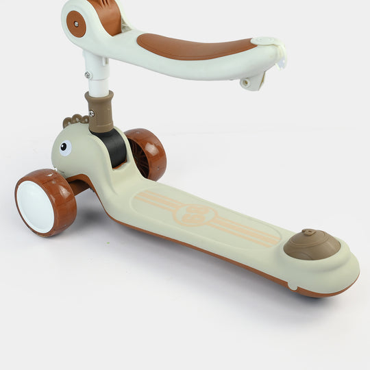 Kids' 3-Wheel Scooty with Lights & Sound | 613 Brown