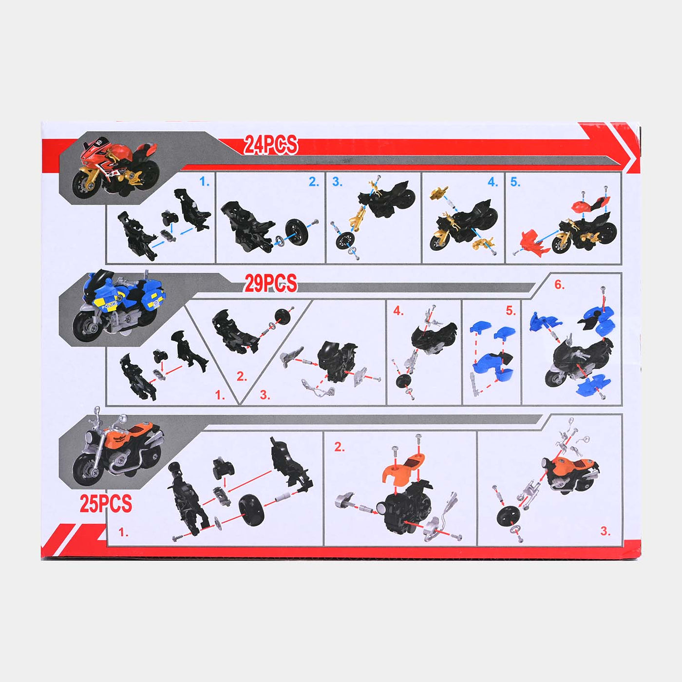 Disassembly And Assembly Motorcycle with Light & Sound