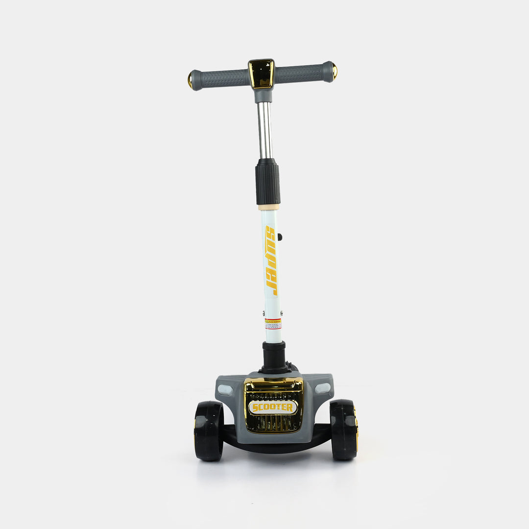 Kids' 3-Wheel Scooty with Lights & Sound | ARJ-518 Grey