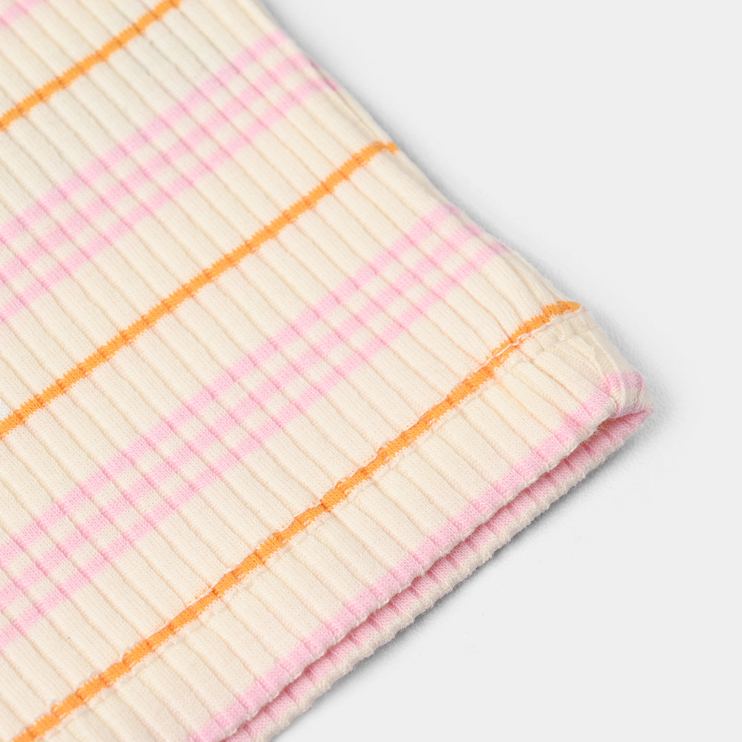 Infant Girls 2x1 Rib Sando Be Kind-Mul.Stripe