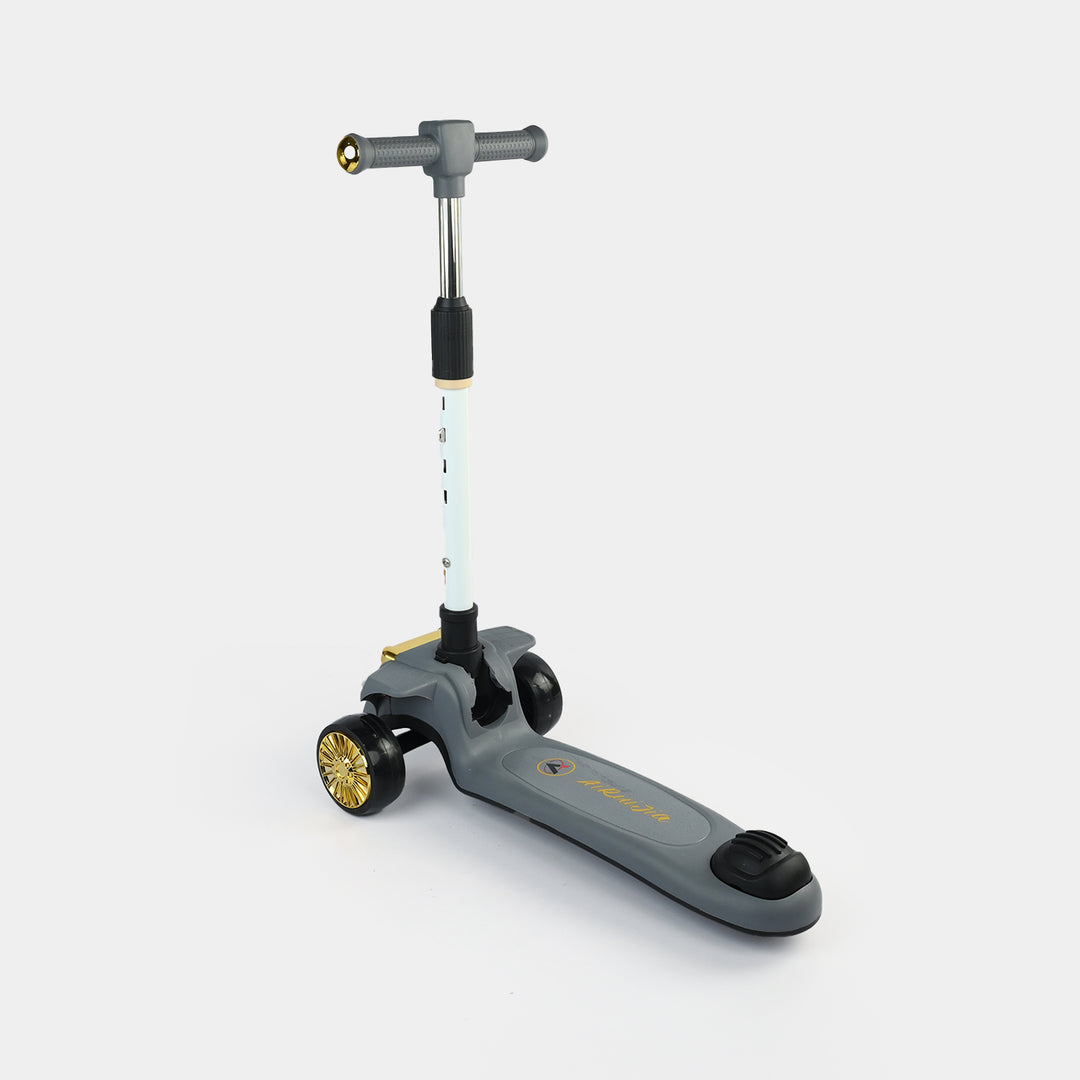 Kids' 3-Wheel Scooty with Lights & Sound | ARJ-518 Grey