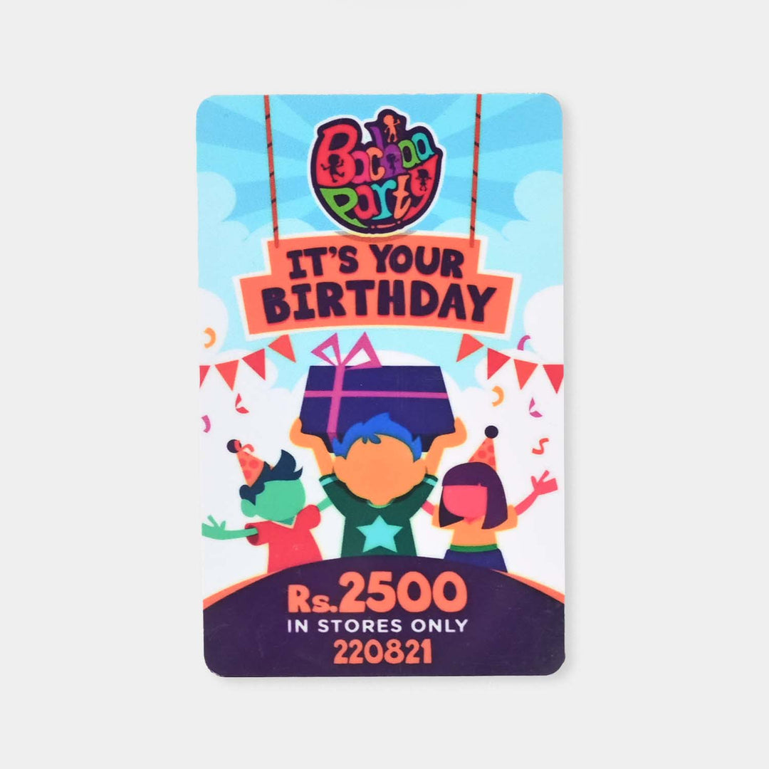 Bachaa Party Gift Card | Rs.2500