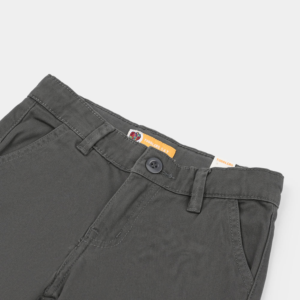 Boys Cotton Twill Pant - Dark Grey