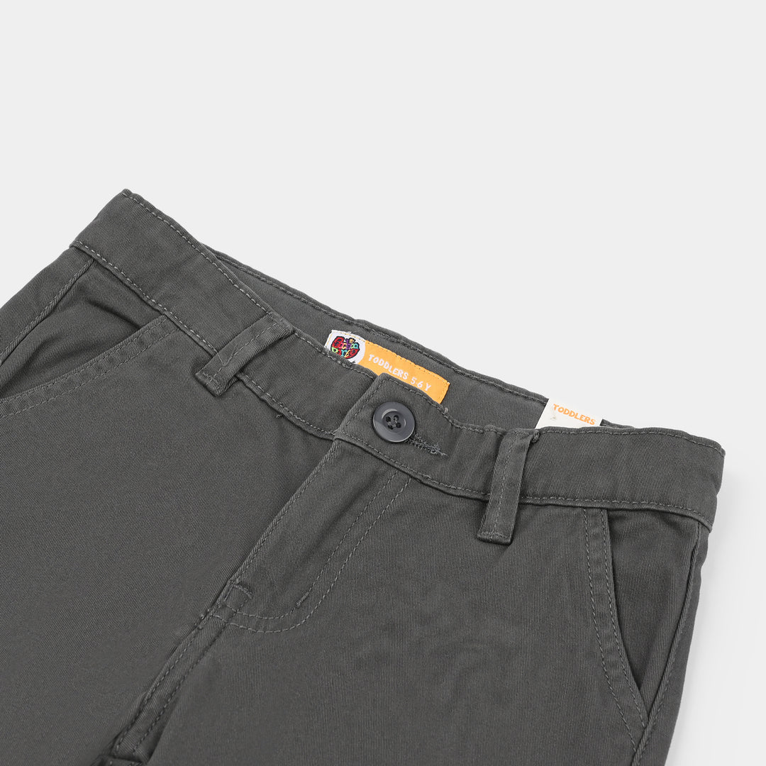 Boys Cotton Twill Pant - Dark Grey