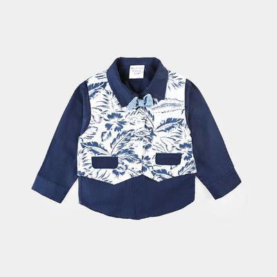 Boys 2PC Suit -Navy/White