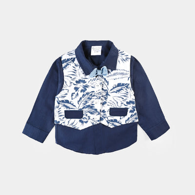 Infant Boys Suit-Navy/White