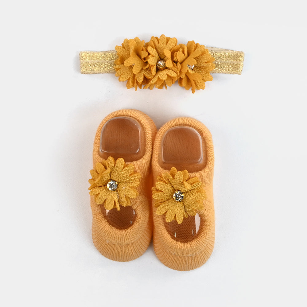 Infant Socks with Headband Set