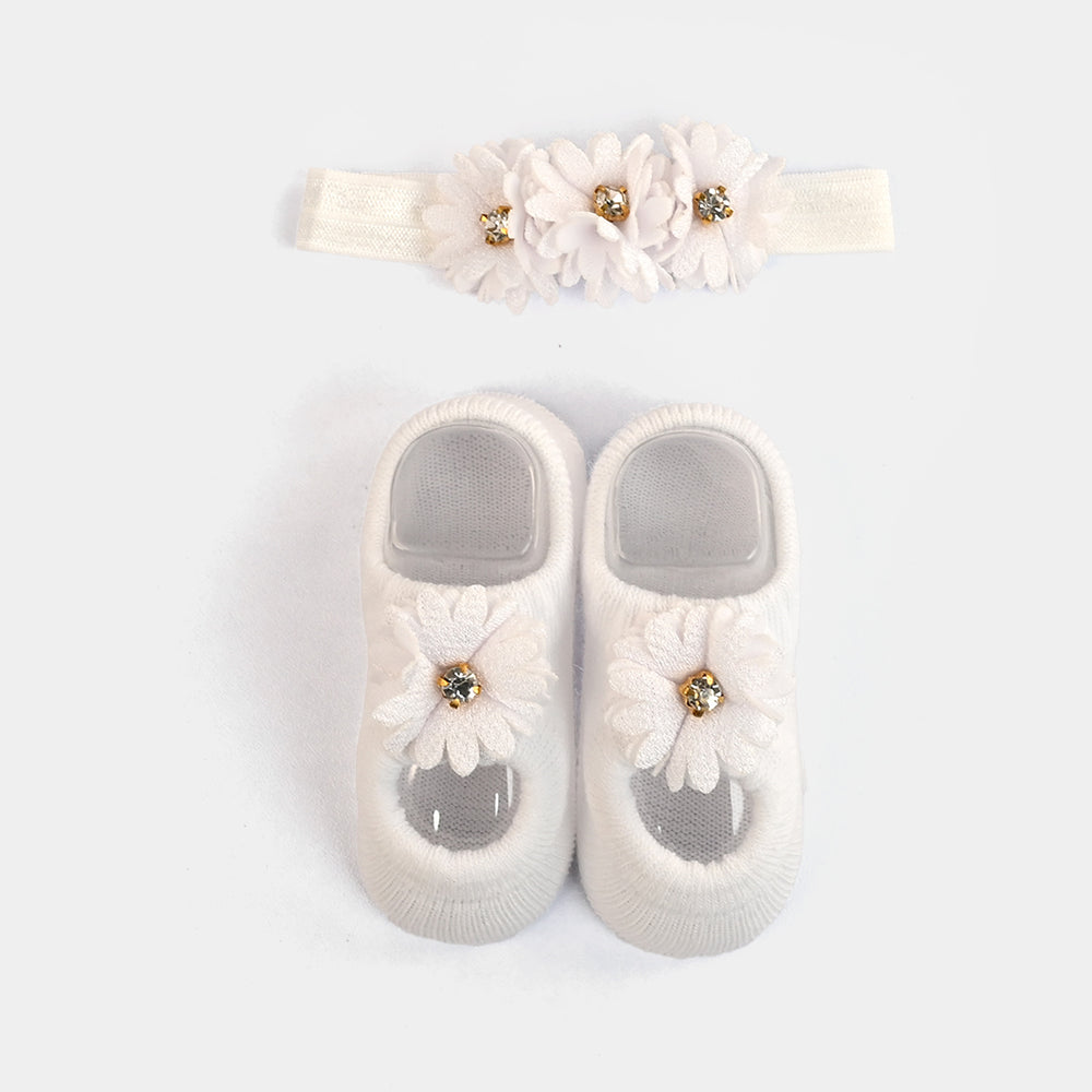 Infant Socks with Headband Set