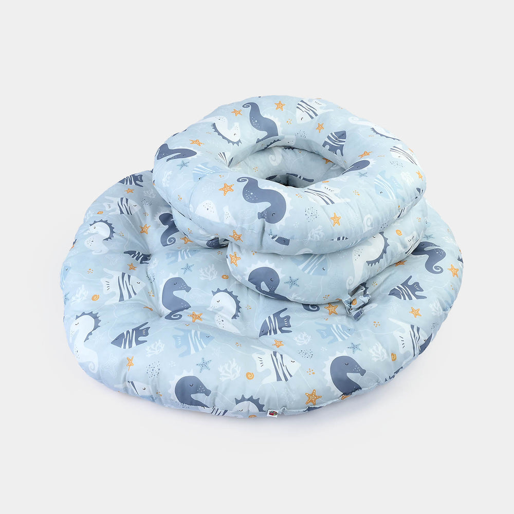 Sea Horse Printed Fish Floor Cushion