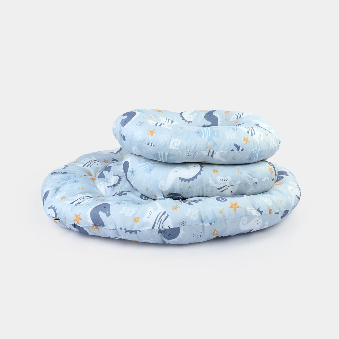 Sea Horse Printed Fish Floor Cushion