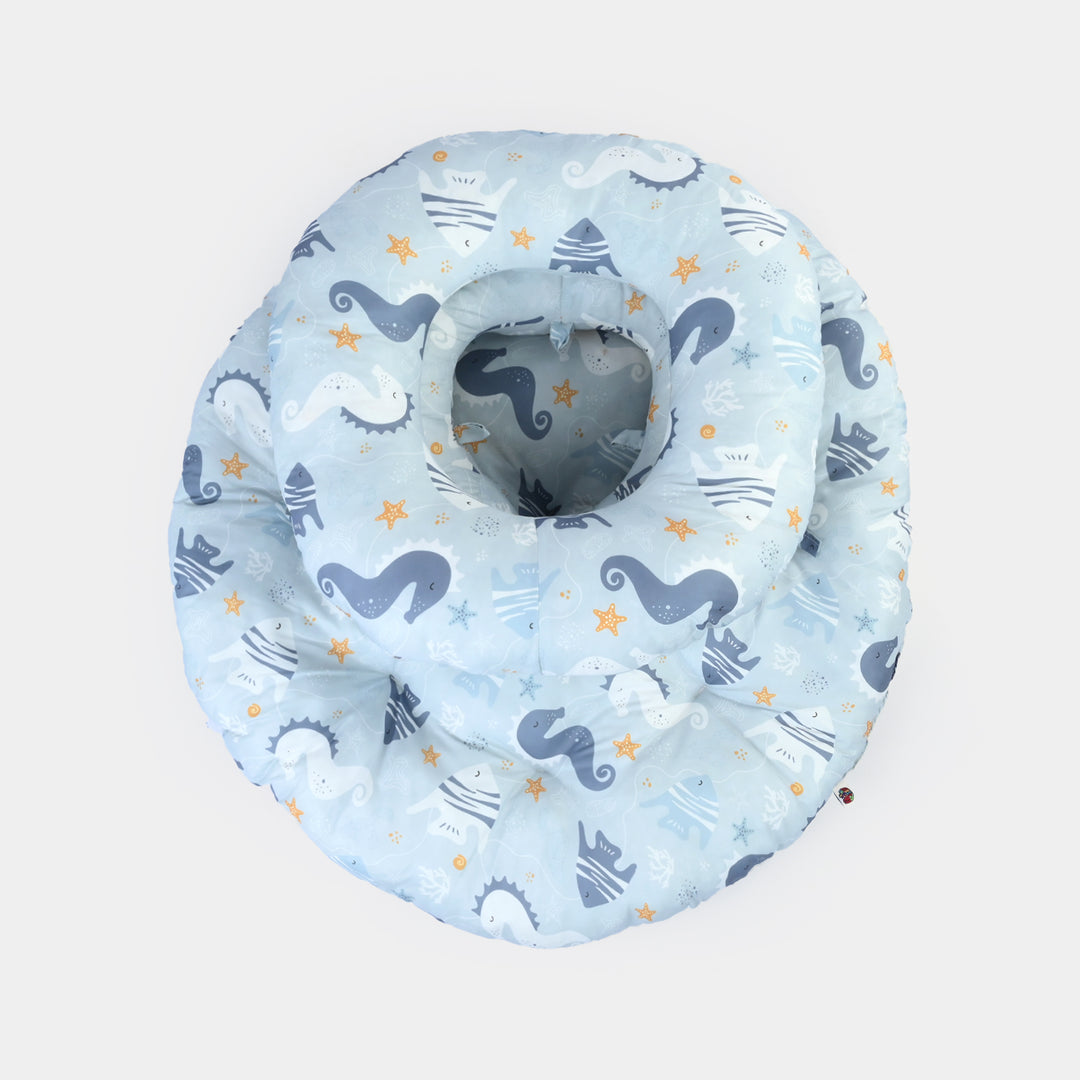 Sea Horse Printed Fish Floor Cushion