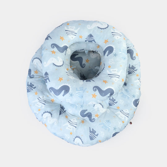 Sea Horse Printed Fish Floor Cushion