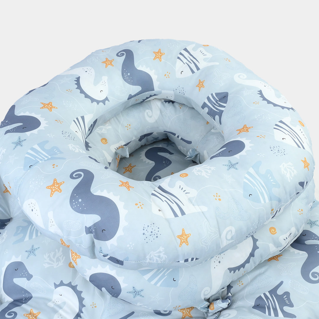 Sea Horse Printed Fish Floor Cushion