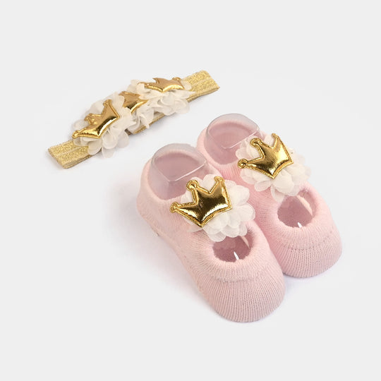 Infant Socks with Headband Set