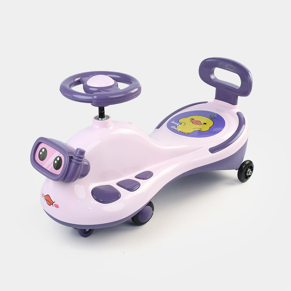 2-in-1 LED Light Up Swing Car – Auto Walker Wiggle Ride On