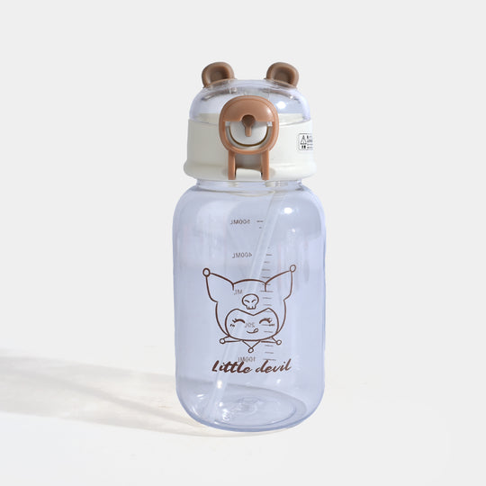 CARTOON TRANSPARENT WATER BOTTLE/BEAKER | SH2682 - BROWN