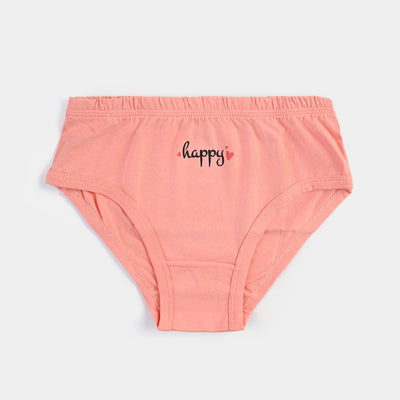 Girls Cotton Jersey Panties Pack of 2 Happy-Peach/Navy