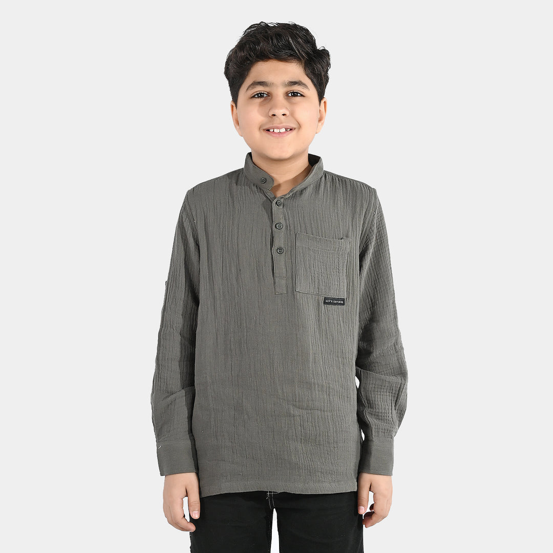 Boys Gauze Shirt (Lets Explore) - Green