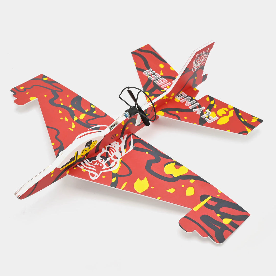 Rechargeable Foamy Glider Aircraft With Lights - Red