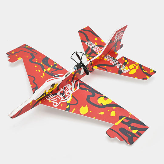 Rechargeable Foamy Glider Aircraft With Lights - Red