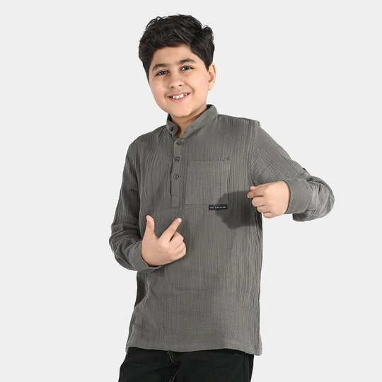 Boys Gauze Shirt (Lets Explore) - Green