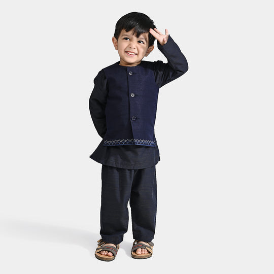 Infant Boys Poly Viscose 3 Piece Suit (Royal)-R/Blue